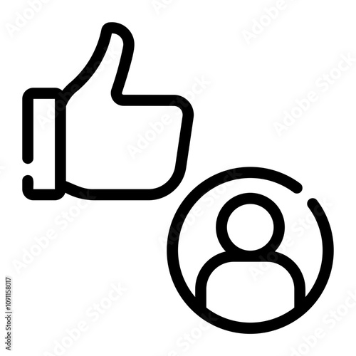 thumbs up line icon