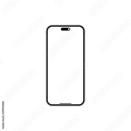 Mockup smart phone 16 generation vector and screen Transparent isolated for Infographic Business web site design app. phone on white background.