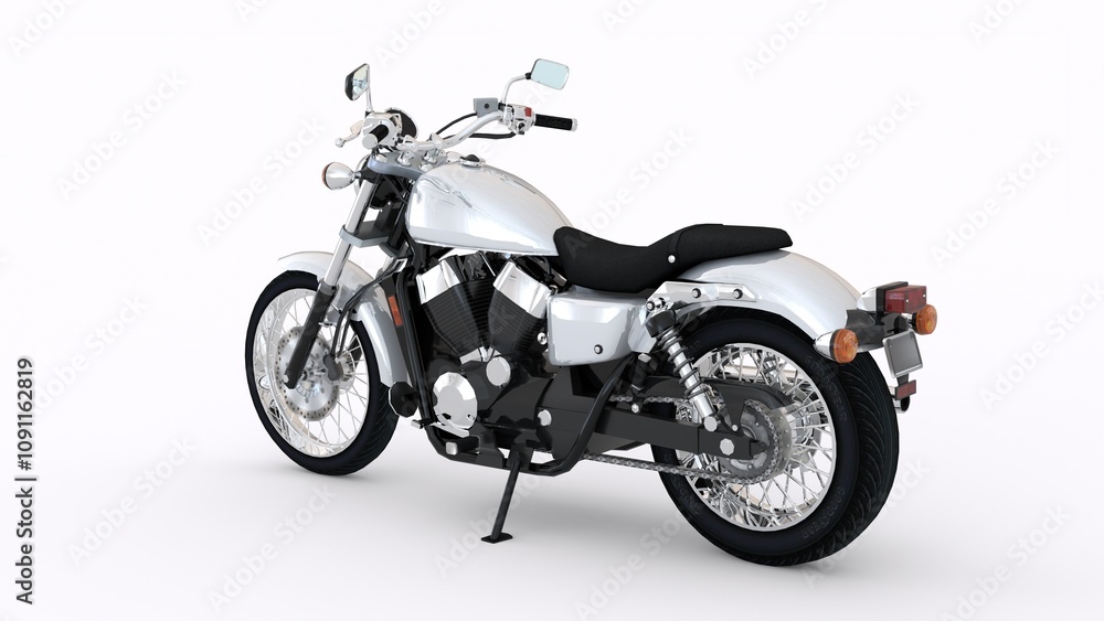 Fototapeta premium two wheeler superbike with white background
