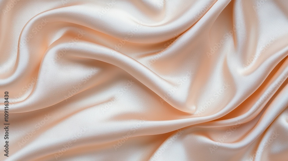 Fototapeta premium Elegant silk fabric close-up textile studio photography soft light macro viewpoint luxury concept