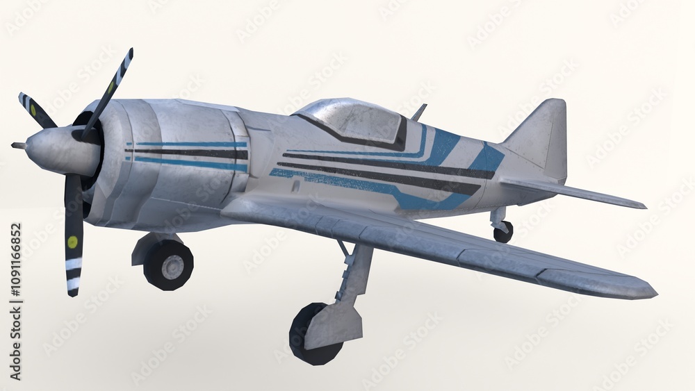 Fototapeta premium airplane toy with white background