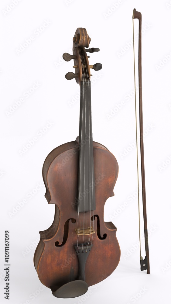 Fototapeta premium violin with white background