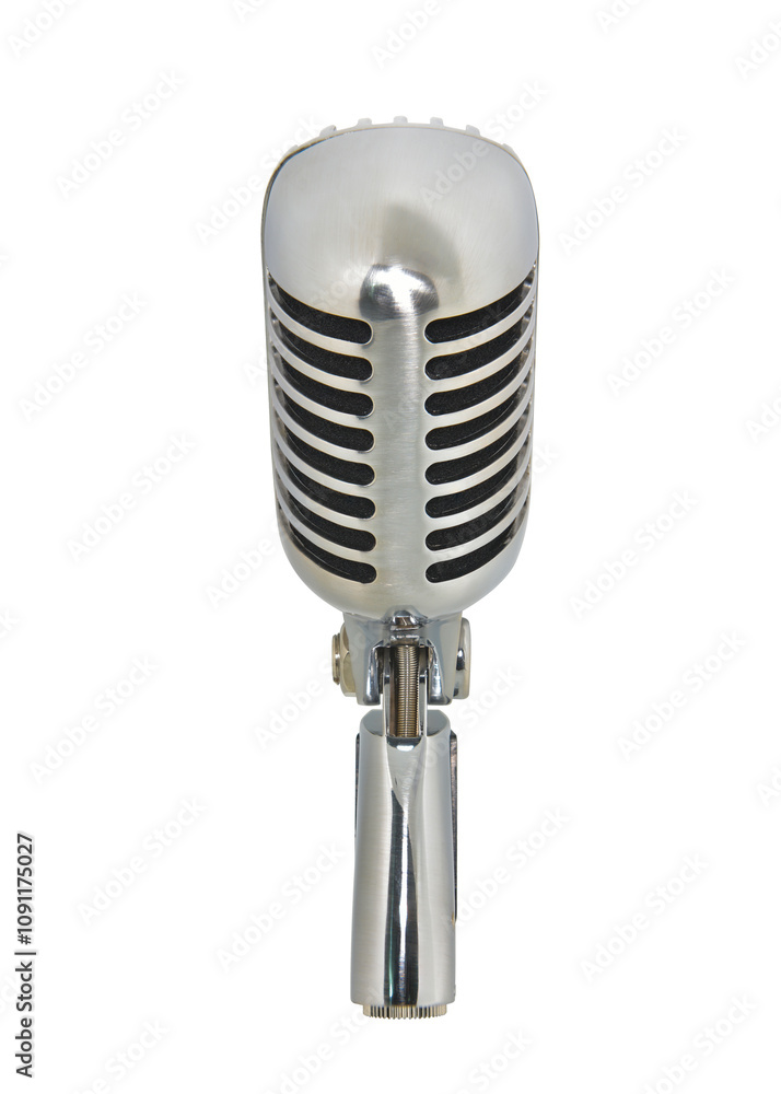 Fototapeta premium retro microphone isolated on white background. This has clipping path.