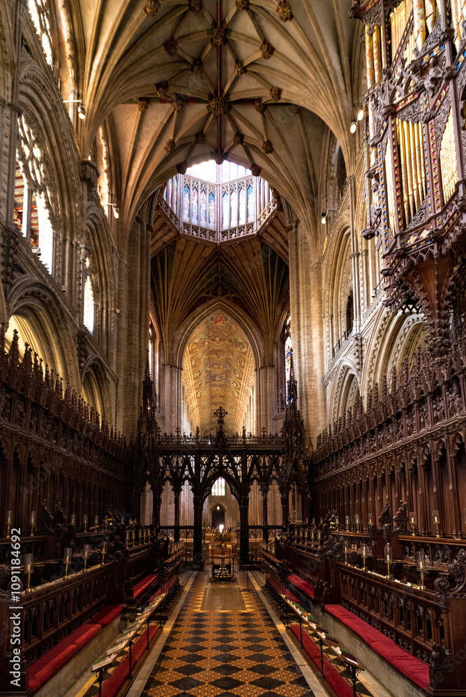 Naklejka premium Interior View of Octagon Tower in Ely Cathedral
