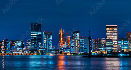 東京湾夜景・2024　晴海ふ頭公園方面を望む