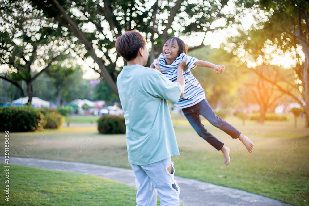 Happy family enjoying in the nature. Happy family enjoying in the nature.