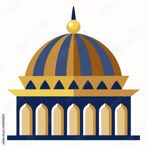 Vector Illustration of Dome Design on White Background