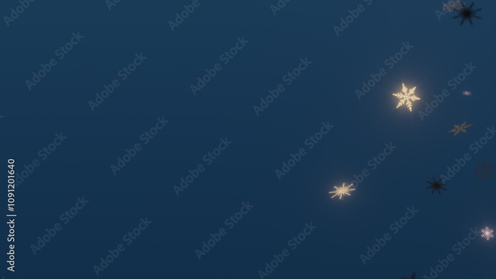Blue Background with Falling Snowflakes Blue Background with Falling Snowflakes