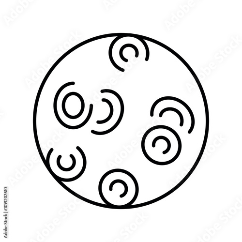 Pernicious anemia color line icon. Autoimmune diseases.