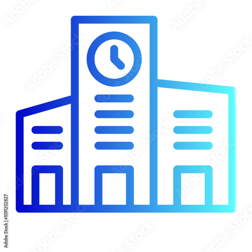 School building line icon, vector pictogram of college or university. Education illustration, sign for schoolhouse exterior