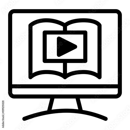 video tutorial icon , webinar icon