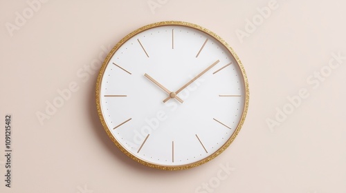 Wallpaper Mural Elegant wall clock design minimalist home decor indoor space modern aesthetic timeless style Torontodigital.ca