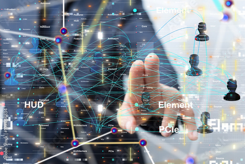 Global network. Blockchain....