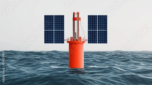 Innovative ocean energy platform marine environment technology display sustainable future photo