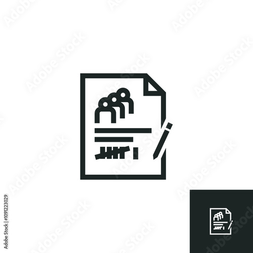 Population census icon isolated on white background. Vector illustrations are made with vector-based software, not AI generated results.