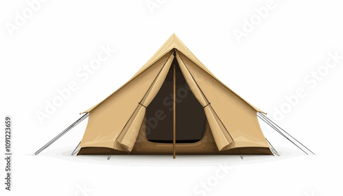 Tourist tent isolated on a white background vector