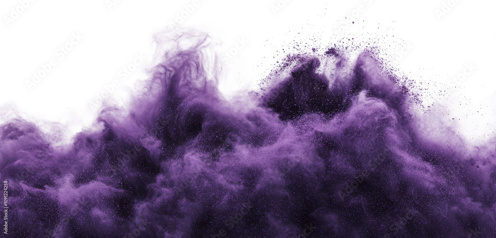 Fototapeta premium Vibrant purple powder explosion.