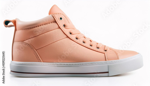 Peach High Top Sneakers Casual Fashion Footwear Women s Shoes photo