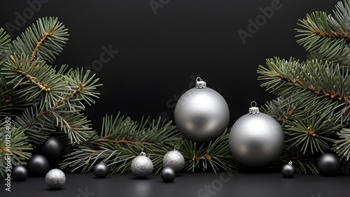 Elegant Christmas Decor on Black: Minimalist Holiday Style Inspiration