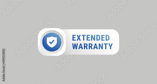 Extended warranty label or Extended warranty design element vector. Simple extended sign vector for design element about warranty. Elegant extended Warranty Label Design Element.