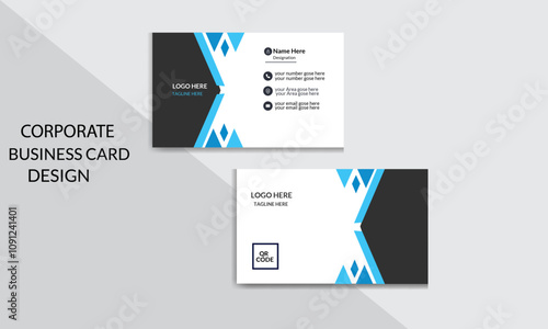 creative and modern business card template. corporate visiting card.  personal card. new business card  design. professional  business card template. double sided business card design. photo