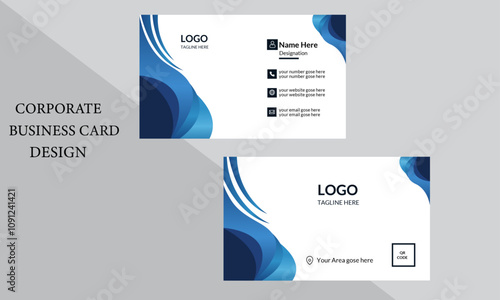 new creative and modern business card template. corporate  simple and minimalist business card  template. Unique style business card. double sided business card.