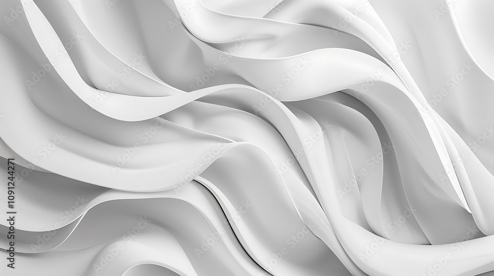 Obraz premium Abstract White Wavy Texture