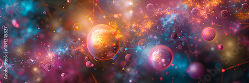 Wallpaper Mural Visual Representation of Quantum Gravity Physics in Abstract Space Torontodigital.ca