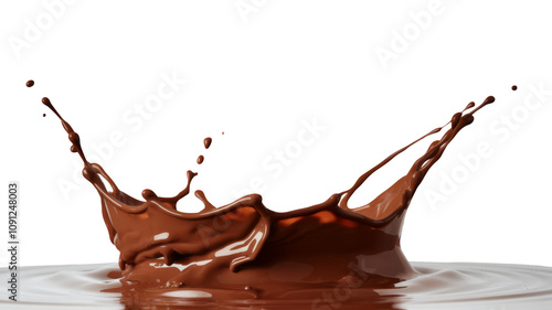 High-Quality PNG of chocolate splash Isolated on White Background – High Resolution photo