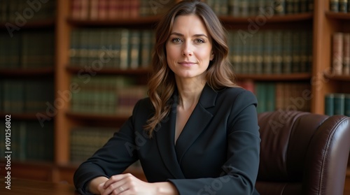 Female Lawyer in Law Office.