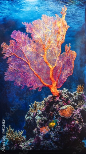 Vibrant Coral Reef with Colorful Sea Life
