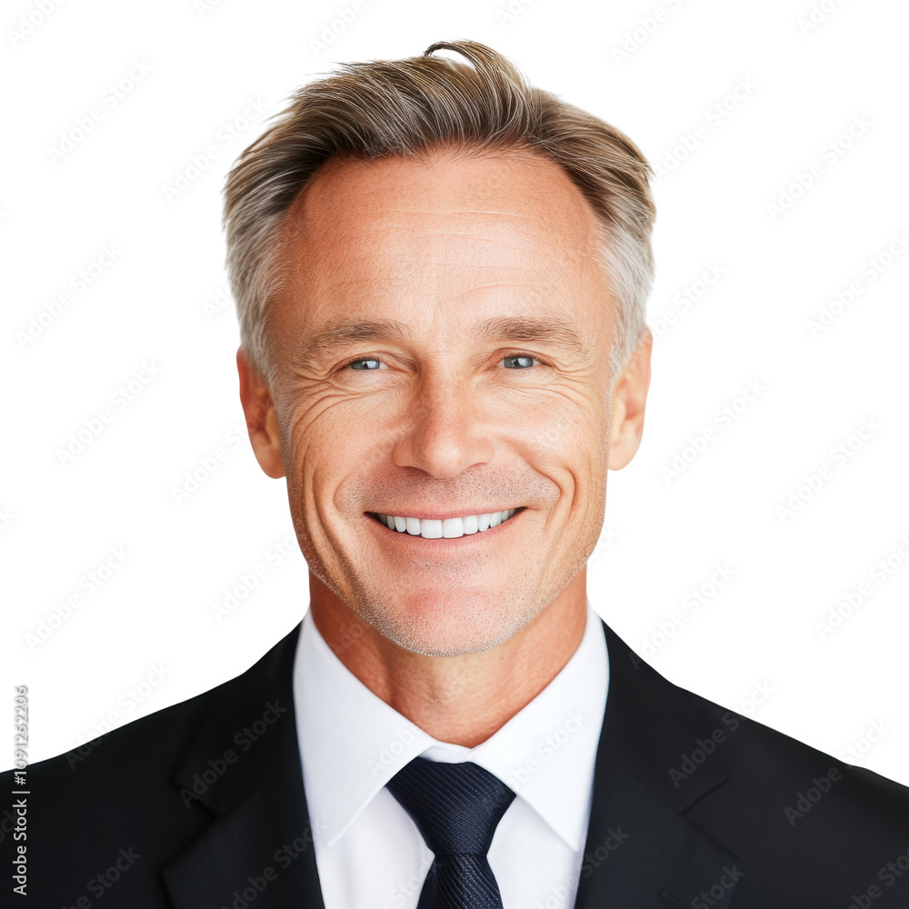 Professional middle-aged man in a formal suit with a bright smile, showcasing confidence and approachability while representing business success and leadership qualities. Professional middle-aged man in a formal suit with a bright smile, showcasing confidence and approachability while representing business success and leadership qualities.
