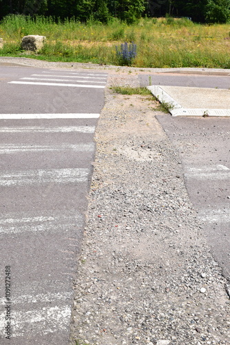 speed bump with a gravel part photo