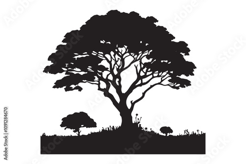 Incredibly Detailed Tree Silhouette