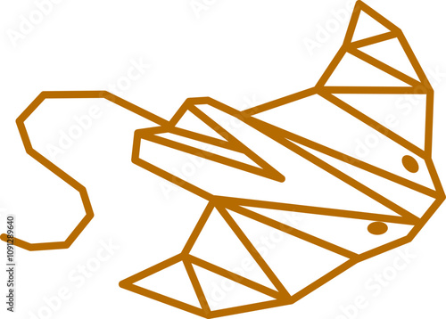 Geometry Stingray Vector. Geometric Stingray Design.