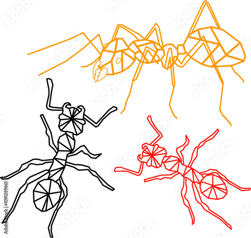Geometric Ant Vector. Geometric Ant Design.