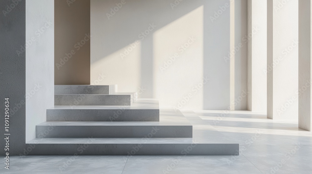 Obraz premium A minimalist gradient background transitioning from soft gray to white, with subtle linear textures. The clean and professional design exudes simplicity and sophistication. Perfect for sleek 