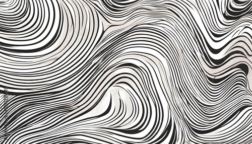 Wallpaper Mural Abstract Wave Line Art Pattern Torontodigital.ca