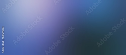 Dark hues of blue color empty blur background wide format. 