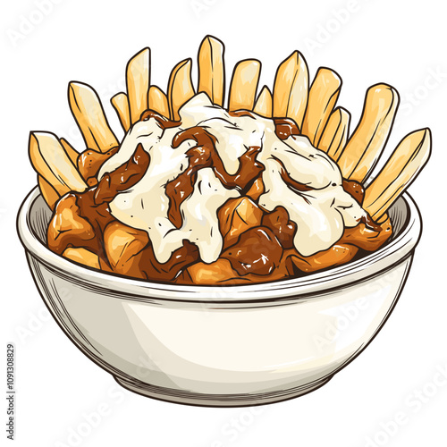 Delicious Poutine Illustration