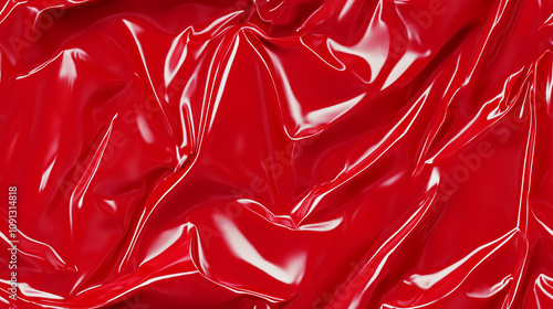 Red latex fabric