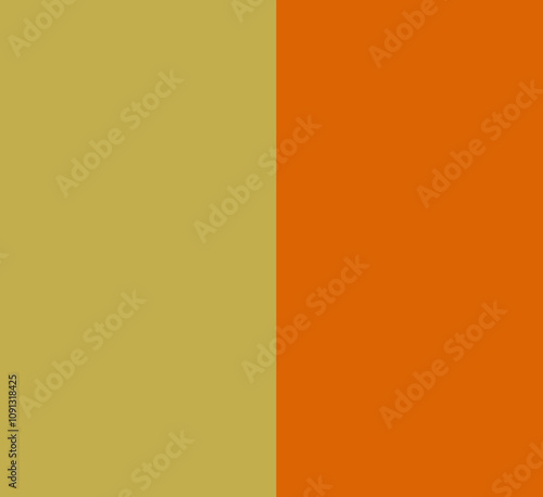 Illustration d'un carré bicolore vert et orange graphique	