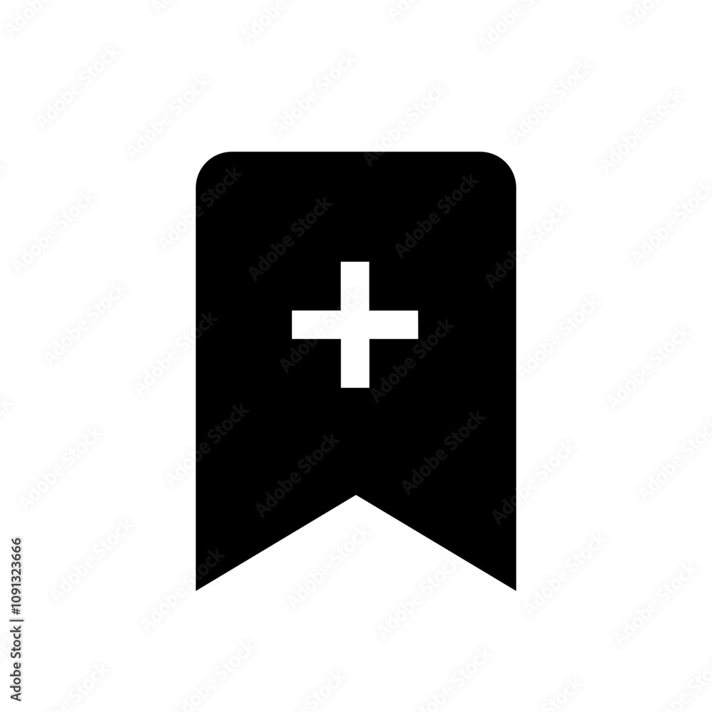 Obraz premium Bookmark Plus Icon
