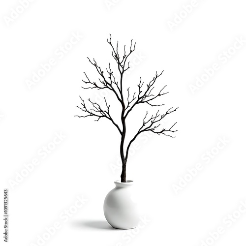 Plant in a White Jar