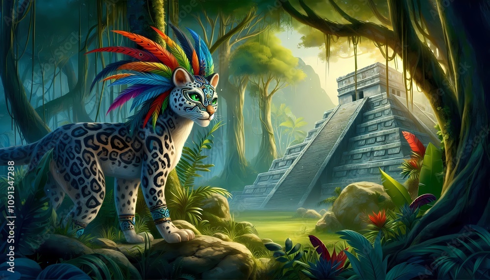 Obraz premium Mayan myths and legends, ancient religions, the legend of Xibalba, Creado con A.I generativo.