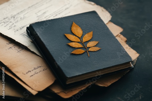 family history display, a family tree display in a nostalgic study adorned with heirlooms and historic papers, symbolizing enduring familial ties photo