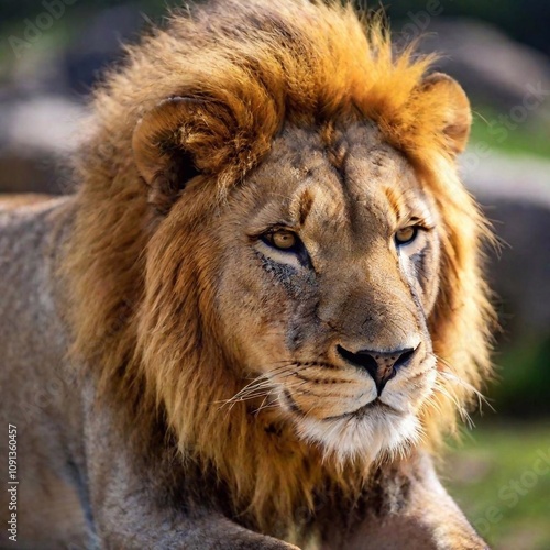 A macro photo of a lion lying on its back, paws in the air, deep focus on its playful expression and the details of its body, high-angle shot showing its full body in a relaxed, unguarded moment in th photo