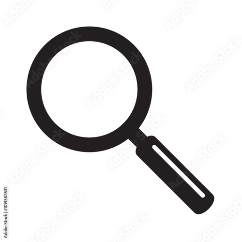Magnifying glass icon, magnifier or loupe icon. Search icon.