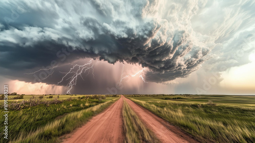 A powerful supercell storm ...