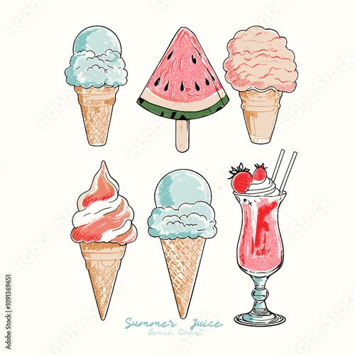 cocktail drinks special promotions design. summer juice in different glasses. Classic cocktail vector for advertisement, menu, poster.  summer t-shirt design.